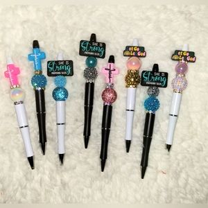 Custom beaded pens